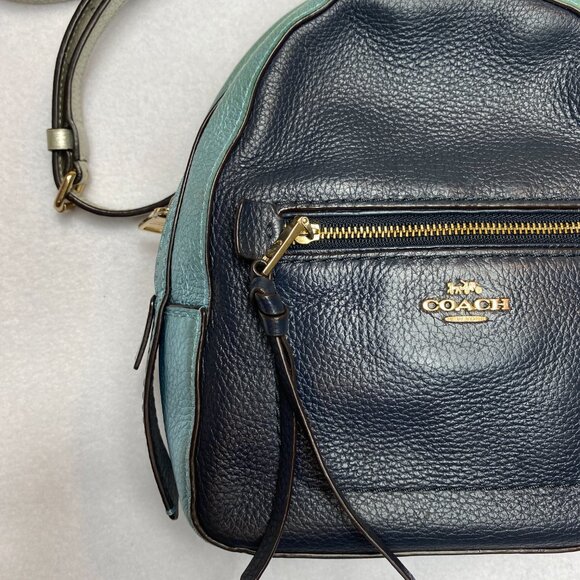 Coach Two-Tone Leather Backpack - Picture 4 of 16